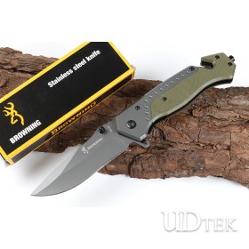 Browning DA166 fast opening folding knife with G10 and steel handle UD405448 